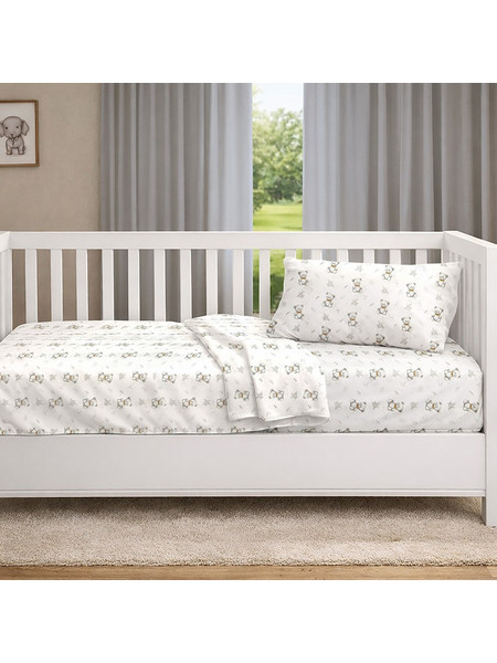 Παπλωματοθήκη Μεμονωμένη Κούνιας 120X160 Dimcol Newborn Bear 717 (120x160)