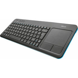 Trust Veza Black Ασύρματο Πληκτρολόγιο με TouchPad