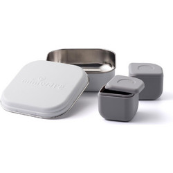 Φαγητοδοχείο Inox Γκρι 15x15cm Miniware