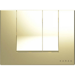 Πλακέτα καζανακίου διπλής λειτουργίας ALINDA Gold Matt A227-007 KARAG