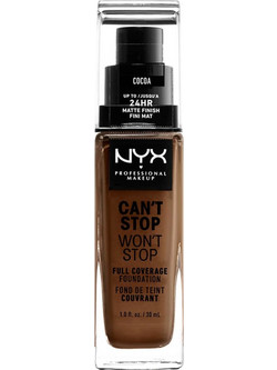 Nyx Can't Stop Won't Stop Full Coverage 21 Cocoa Liquid Foundation 30ml
