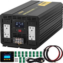VEVOR Power Inverter Modified Sine Wave Inverter 5000W DC 12V to AC 110V LCD