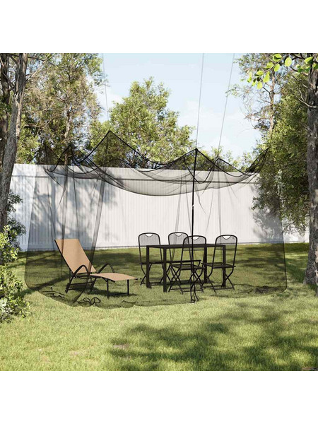 vidaXL Σήτα Κουνουπιών Εξωτερικού Χώρου 220 Mesh 300x300x250 εκ. - Μαύρο, 3 x 3 x 2.5 m