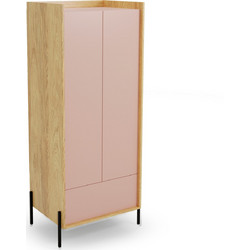 MOBIUS cabinet 2D color: hikora oak/white DIOMMI V-PL-MOBIUS-SZAFA_2D-ANT.ROZ
