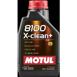 Motul 8100 X-Clean+ C3 Συνθετικό Λάδι Αυτοκινήτου 5W-30 1lt