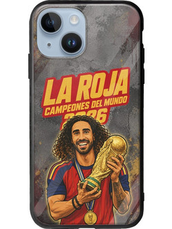Θήκη La Roja Campeones del Mundo - Marc Cucurella iPhone 15 Groove TPU (Tempered Glass και TPU)