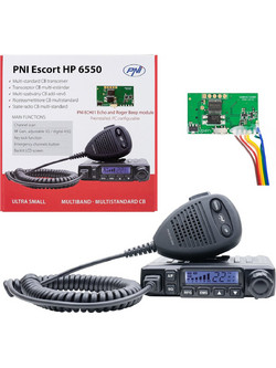 PNI Escort HP 6550 CB Πομποδέκτης Αυτοκινήτου 4W AM/FM με Ενσωματωμένη Μονάδα Echo PNI ECH01