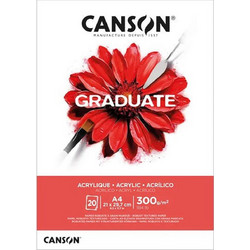CANSON Μπλοκ Σχεδίου Graduate Ακρυλικό Α4 300gr 20φ