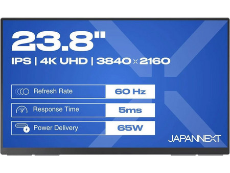 JAPANNEXT JN-MD-IPS238U-C6 IPS HDR Φορητό Monitor 23.8" 3840x2160 4K UHD 100Hz 5ms