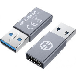 Graugear GrauGear Μετατροπέας USB-A male σε USB-C female Γκρι 1τμχ