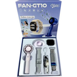 Σετ Smartwatch με ασύρματο ανεμιστήρα χειρός - FAN-GT10 - 260301 - Grey