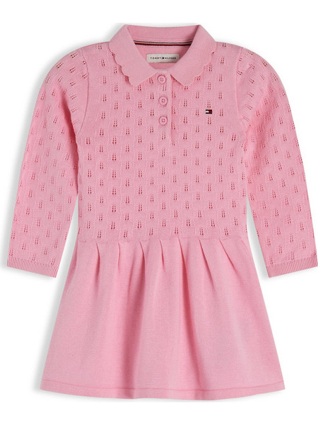 Tommy Hilfiger Φόρεμα Pointelle Cable Dress KN0KN02261-TOL Ροζ Κορίτσι