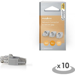 Nedis 233-0447 Βύσμα RJ-45 male 10τμχ Γκρι CCBW89355GY