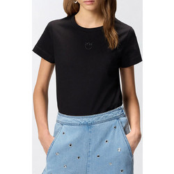 PINKO BUSSOLOTTO T-SHIRT JERSEY PATC 100355A339-Z99 Black