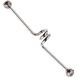 Sequoia Σκουλαρίκι Piercing barbell/μπάρα Ατσάλι I-00473 (1.6*45*5*5)