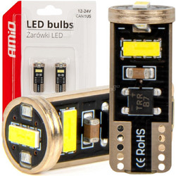 AMiO W5W T10 Ultra Bright LED 12/24V 2,2W 2τμχ