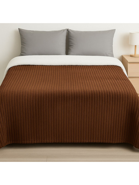 Κουβέρτα Fleece Υπέρδιπλη 220x240 Cosmin Venturi Quilt Brown