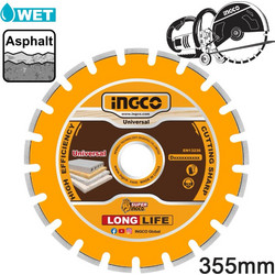 Διαμαντόδισκος Δομικών Υλικών Φ355x25.4x12mm INGCO DMD033551