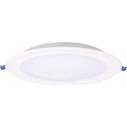 POWERTECH LED φωτιστικό downlight PT-1559, 9W, Φ116x25mm, 4000K, 765lm, λευκό PT-1559