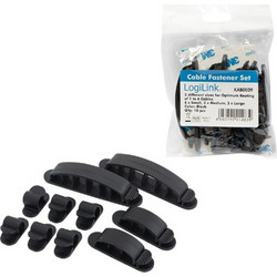 LogiLink Clips Οργάνωσης Καλωδίων 10pcs Black (KAB0039)
