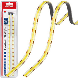 Amio - Ταινία Led Cob 12V Πράσινη 2x30cm Flexible Για Εντυπωσιακό Εσωτερικό Φωτισμό & Easy Install - Σετ 2 Τεμ. (04573/AM)