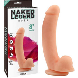 Chisa Novelties Naked Legend Boss Ρεαλιστικό Dildo με Βεντούζα & Όρχεις 20.5cm Flesh