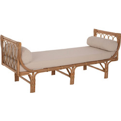 HomeMarkt Charmella Καναπές Εξωτερικού Χώρου Rattan Καφέ 187x69x76cm HM9659