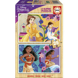 Παιδικό Puzzle Educa Ξύλινο Disney Princess 2x25 Κομμάτια 19671
