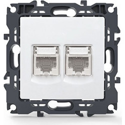 PRIME ΠΡΙΖΑ ΔΙΚΤΥΟΥ 2xRJ45 CAT6 UTP IP20 ΛΕΥΚΗ | ACA | 1000113301