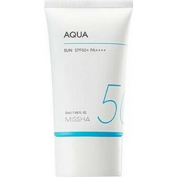 Missha All Around Safe Block Aqua Sun Αντηλιακό Gel Προσώπου Αντιγηραντικό Κατά των Πανάδων SPF50 50ml