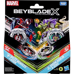 Hasbro Beyblade X Marvel Collab Multipack Miles Morales 1-60GN vs Green Goblin 9-80HT
