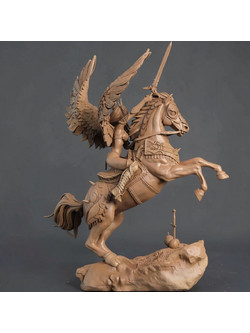 Φιγούρα Valkyrie on Horse 3D εκτυπωμένη