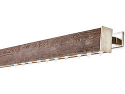 ΣΙΔΗΡΟΔΡΟΜΟΣ ΚΟΥΡΤΙΝΑΣ WOOD RAIL NOVEL NL 8 - WAVE 240 cm