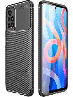Ancus AutoFocus Carbon Fiber Back Cover Black (Xiaomi Poco M4 Pro 5G / Redmi Note 11s 5G / Redmi Note 11T 5G)