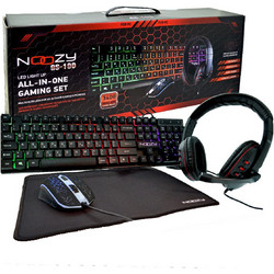 Noozy GS-100 Σετ Gaming Πληκτρολόγιο RGB Silver