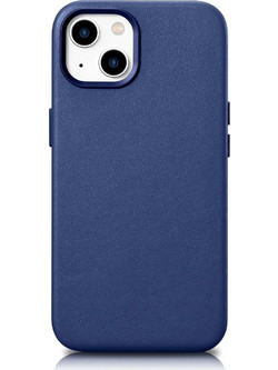 iCarer Genuine Leather Back Cover Blue (iPhone 14 Plus)