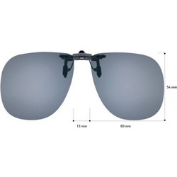 CENTROSTYLE Πρόσθετο Ηλίου C006260019001 Grey 60 MINIMAL FLIP-UP για όλους τους σκελετούς - Polarized