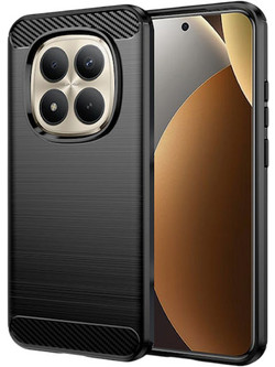 Techsuit Carbon Silicone Back Cover Black (Xiaomi Redmi Note 15 Pro+ 5G / Poco M8 Pro 5G)