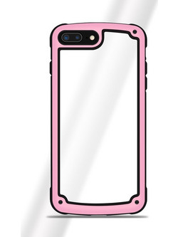 Forcell Θήκη με Πλαίσιο Σιλικόνης Pink (iPhone SE 2022 / SE 2020 / 8 / 7)