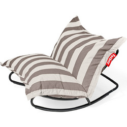 Fatboy - Σετ Κουνιστή Πολυθρόνα Rock 'N Roll Και Πουφ BeanBag Original Outdoor I Stripe Cacao