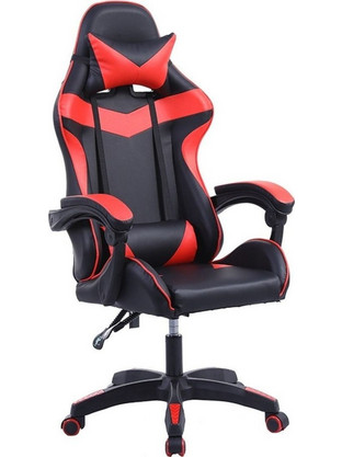 YT-088 Καρέκλα Gaming Δερματίνης Μαύρη Κόκκινη