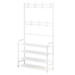 Έπιπλο εισόδου με κρεμάστρα 4 επίπεδα 80x26x153cm λευκό