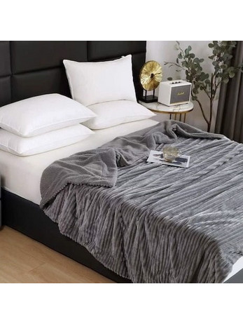 Κουβέρτα Fleece Ασημάκης Home 220x240 - Γκρι