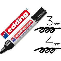 Edding 550 Ανεξίτηλος Μαρκαδόρος Μαύρο