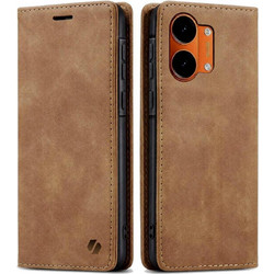 Θήκη Xiaomi Poco X8 Pro Max Spacecase Wallet Πορτοφόλι - Light Brown (5905719141172)