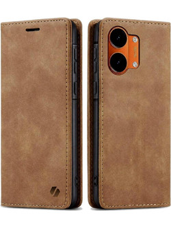 Θήκη Xiaomi Poco X8 Pro Max Spacecase Wallet Πορτοφόλι - Light Brown (5905719141172)