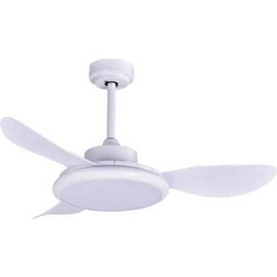 Eurolamp 300-25037 Ανεμιστήρας Οροφής 107cm 35W με Φως & Τηλεχειριστήριο Λευκός
