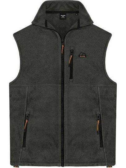 MFT-15VA Double Full Zip Sleeveless Polar Fleece With Collar (Μεγάλα Μεγέθη) (Khaki)