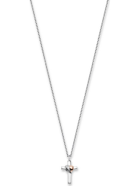 Engelsrufer ERN-CROSSHEART-BIR Cross Ladies Necklace 40mm, adjustable