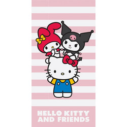 Πετσέτα θαλάσσης παιδική SOLART 4917 Hello Kitty από microfiber 70x150 cm χρώμα Ροζ (4917 )